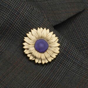 lapel pin on collar