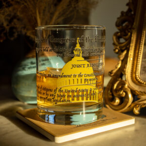 Alternative view of 19th Amendment & Declaration of Sentiments Rocks Glass Set