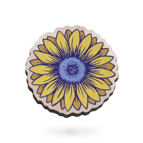 Wooden Sunflower Magnet